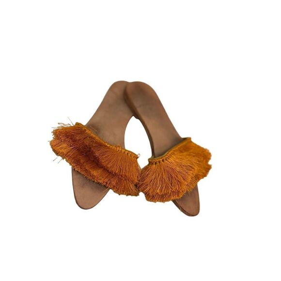 Calo x ByJAMES Women's Size 7 Silk Tassel Slipper Sandals - Picture 7 of 7